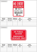 British Columbia Regulatory Signs